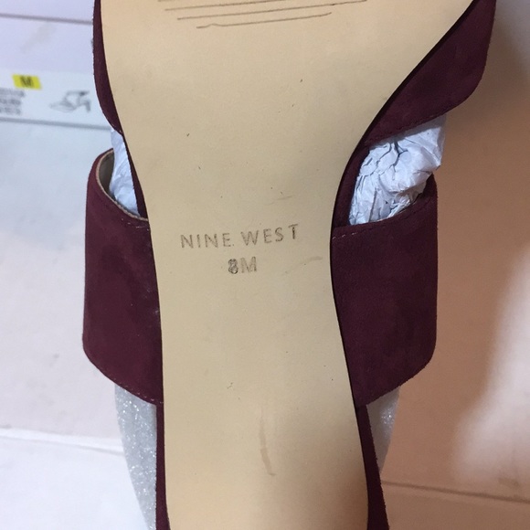 Nine West Salinda Suade Dress Pumps Dark Red Sz 8M - Picture 6 of 7